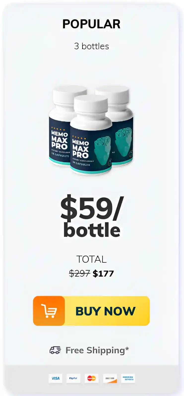 Memo Max Pro 3 Bottle pricing